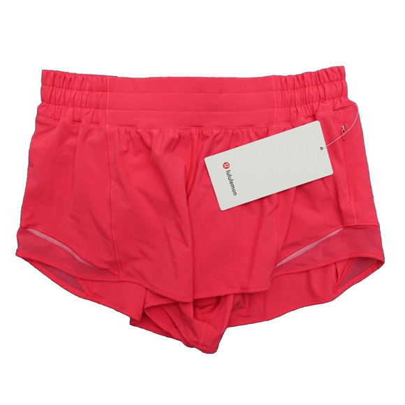 New Lululemon Size 14 Hotty Hot Low Rise LR Lined Short 2.5" GLZP Glaze Pink